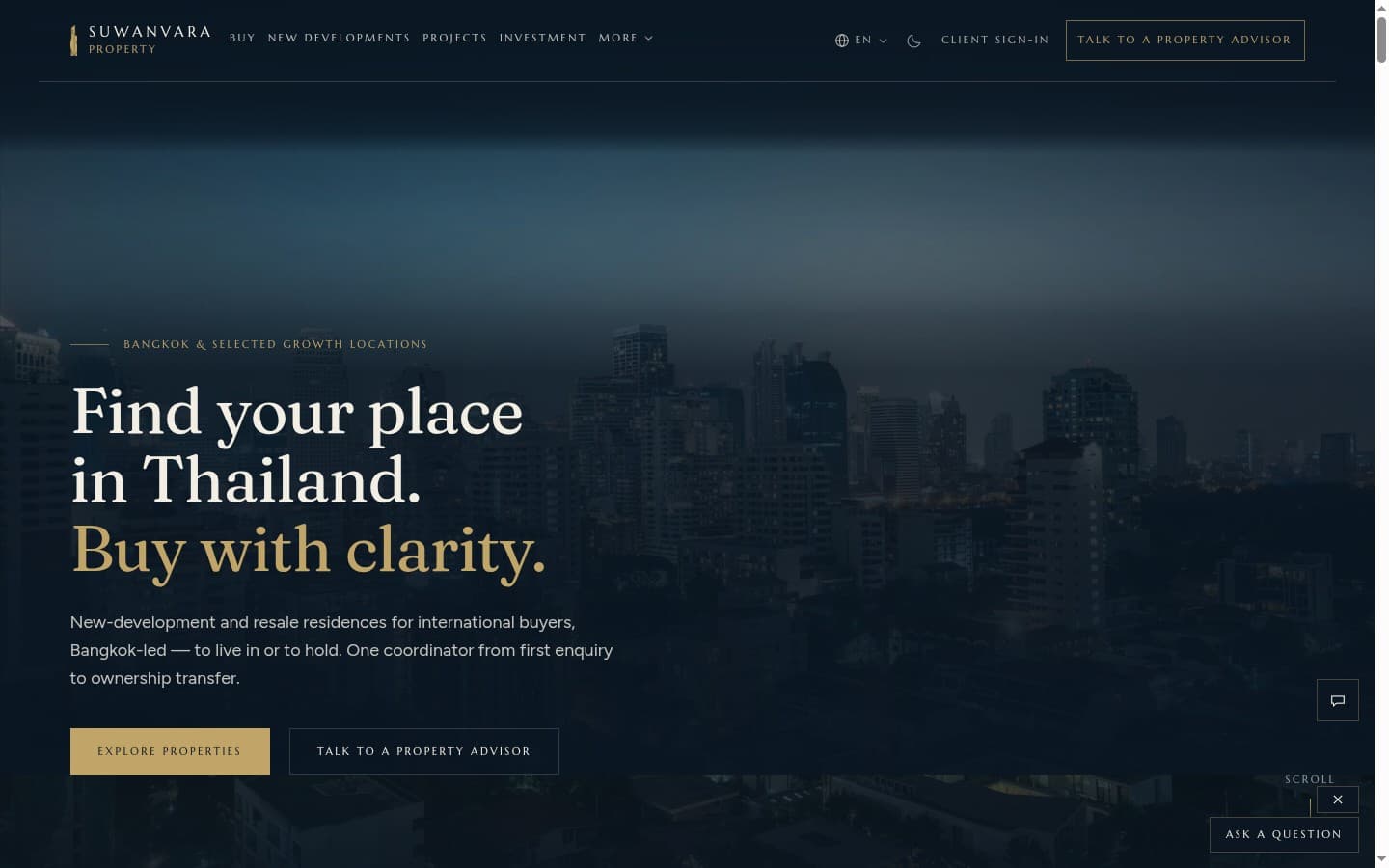 Suwanvara Property — เว็บไซต์บริษัท · อสังหาริมทรัพย์